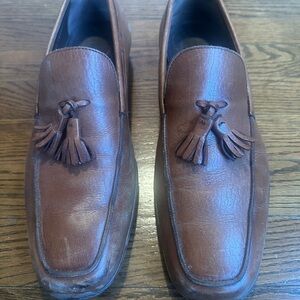 Salvatore Ferragamo Brown Leather Tassel Loafers